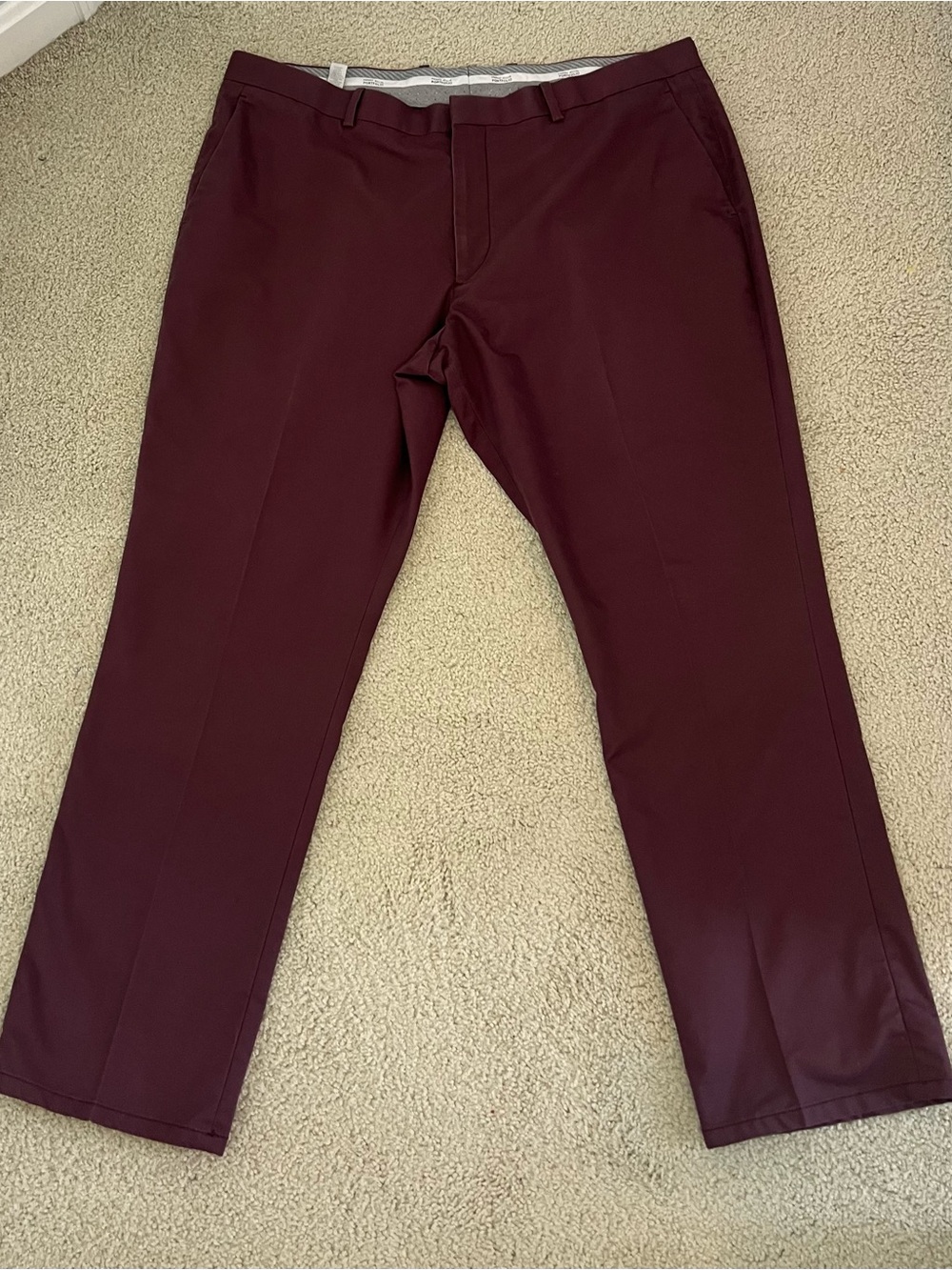 Perry Ellis Men's Burgundy Slim Chinos